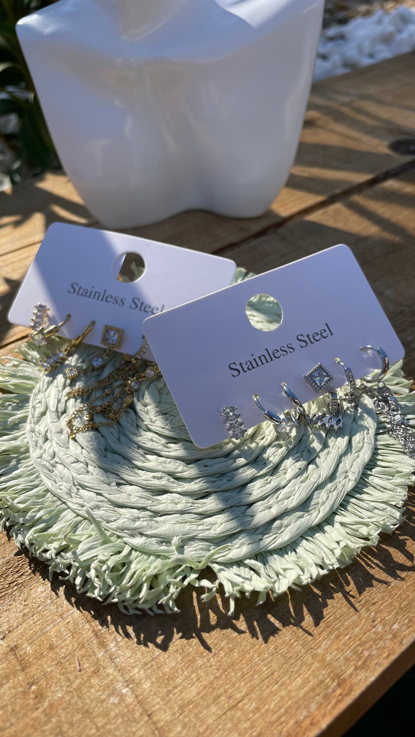 Lot de 6 boucles d’oreilles Hélia