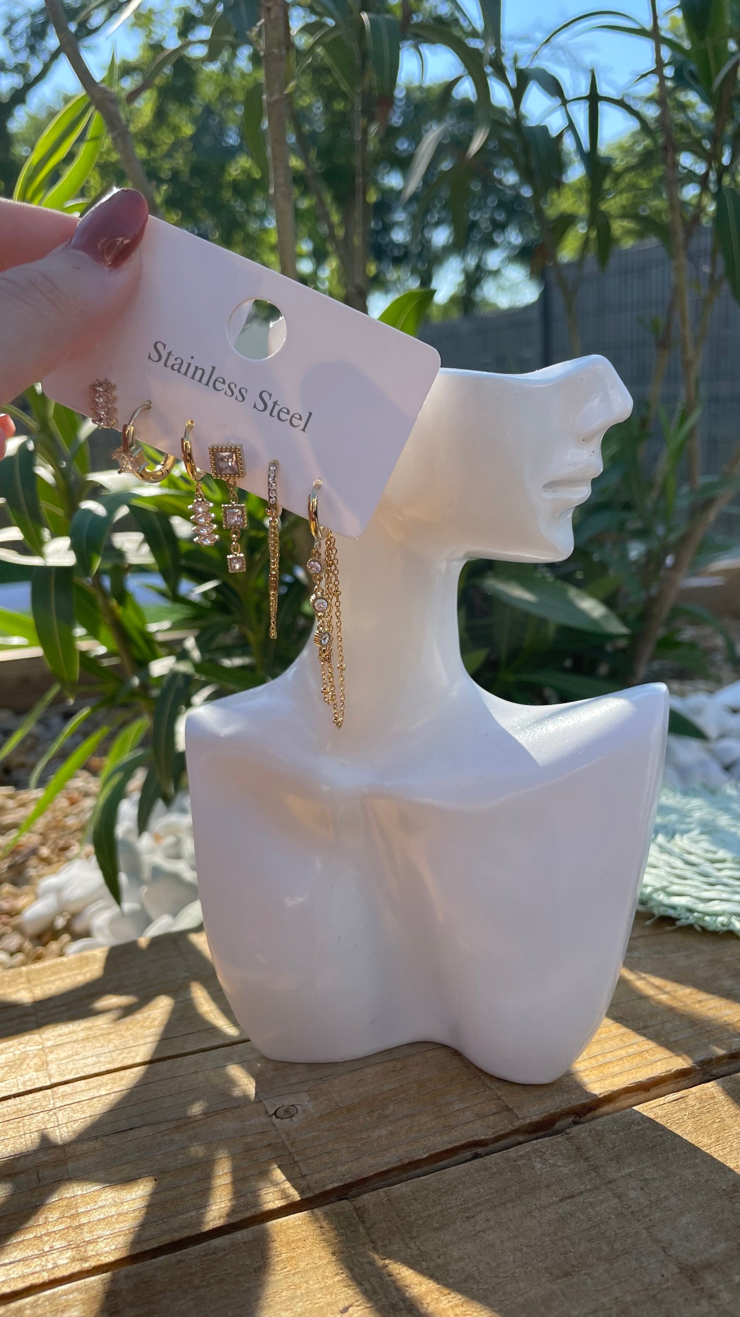 Lot de 6 boucles d’oreilles Hélia